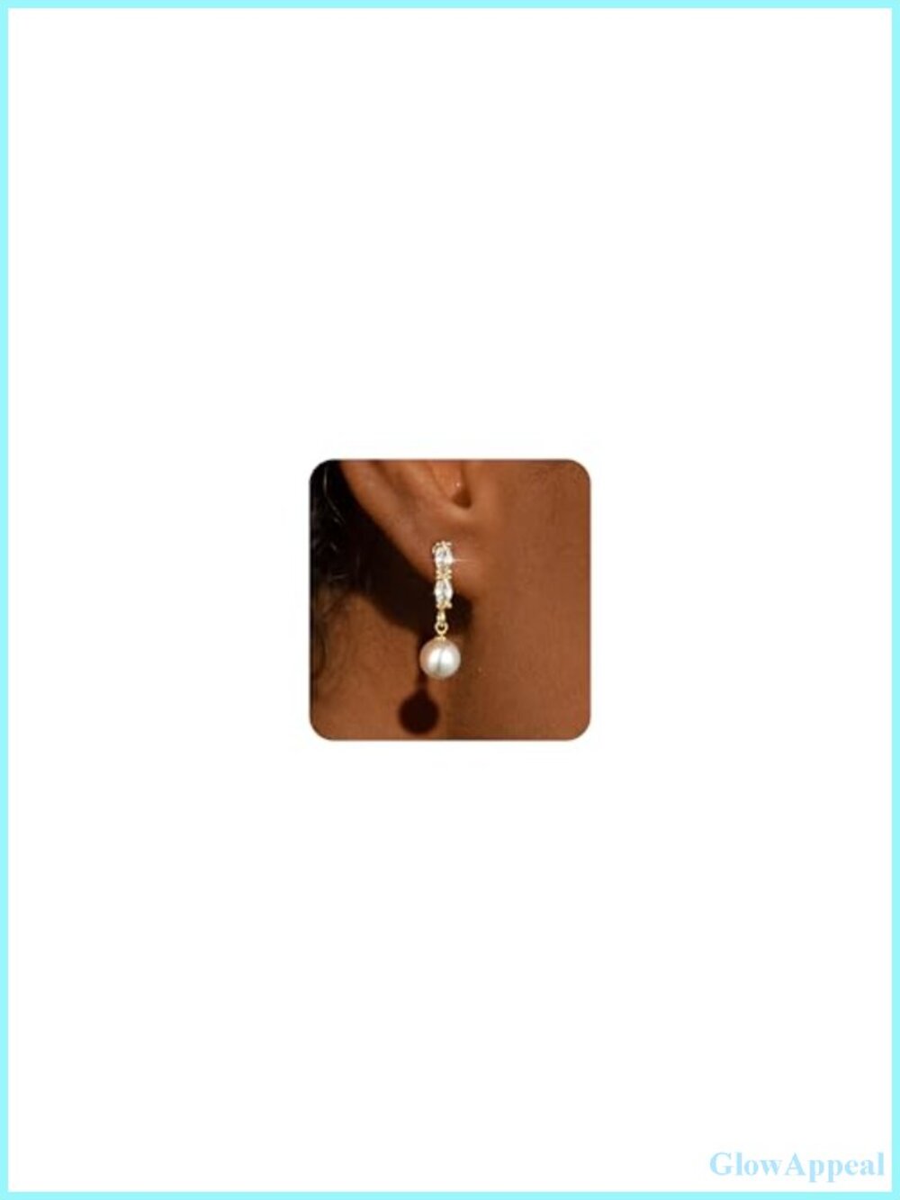 Pearl Clip On Earrings 14K Gold Silver Plated CZ Non Pierced Jewelry